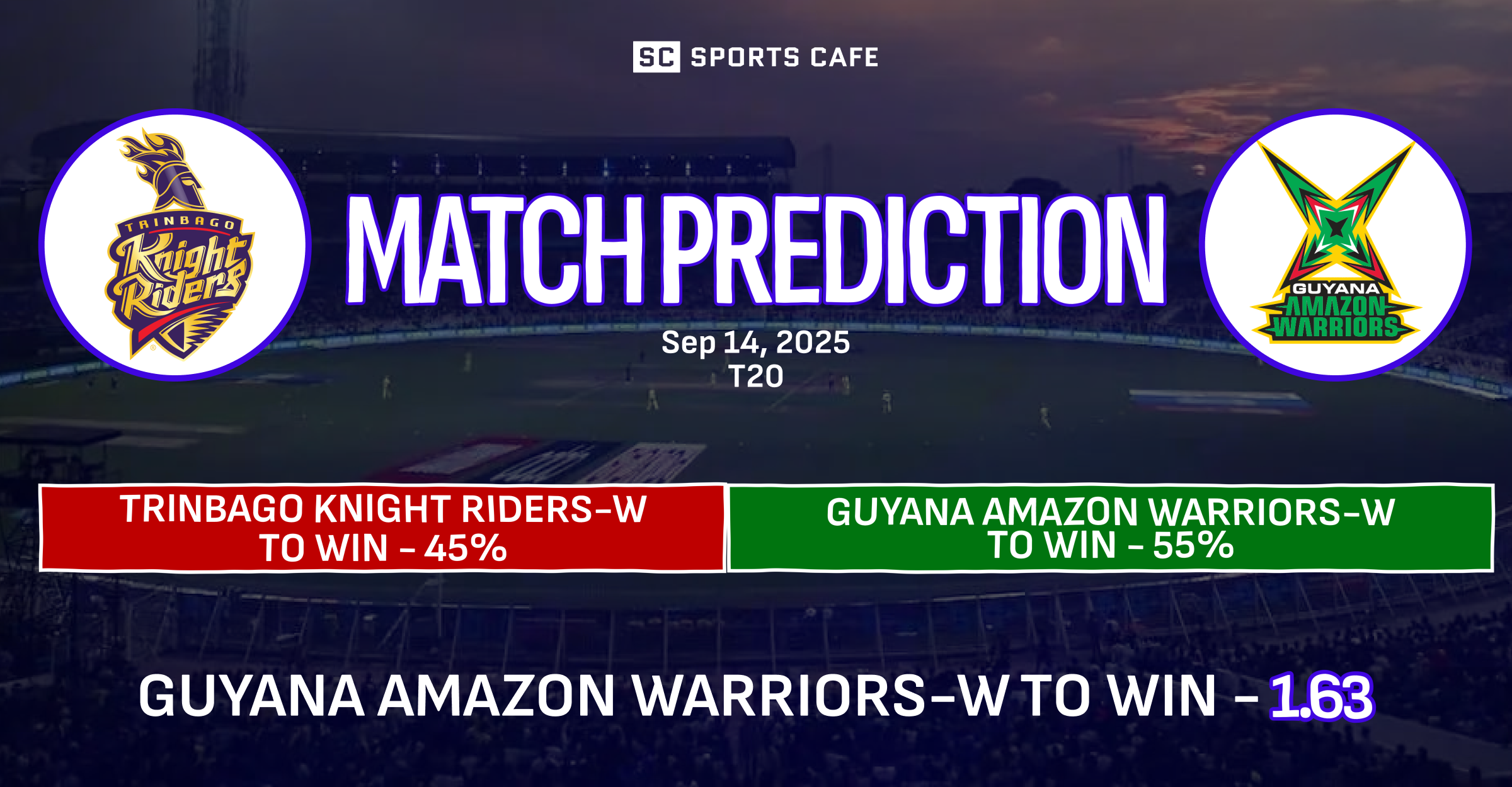 Guyana Amazon Warriors-W vs Trinbago Knight Riders-W